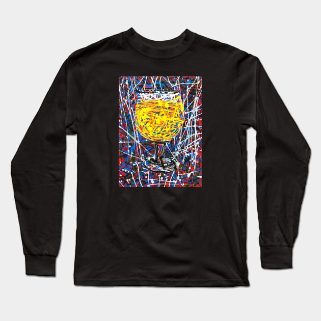 Jackson Pollock Belgian Beer Glass Long Sleeve T-Shirt by realartisbetter